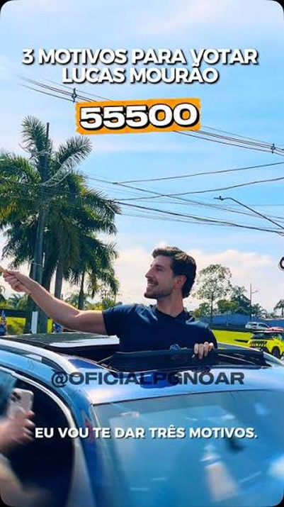Lucas Mourão em campanha: três motivos para votar 55500.
