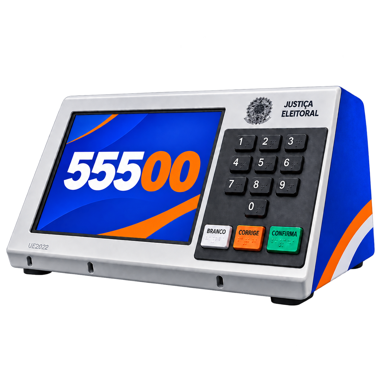 Urna eletrônica com o número 55500