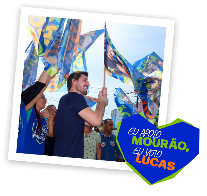 Lucas com apoiadores